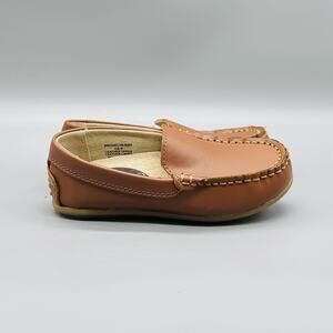 Footmates Shoes Boys 10 Brown Leather Brooklyn Slip On Driving Loafers Moccasin